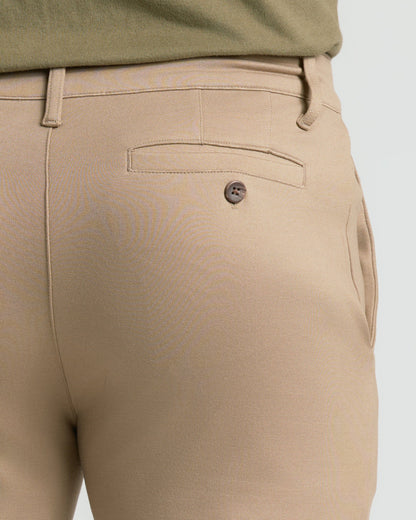 Khaki Slim Comfort Knit Chino Pant