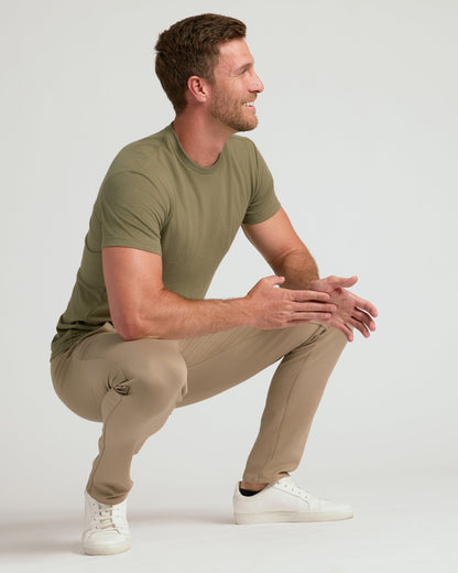 Khaki Slim Comfort Knit Chino Pant