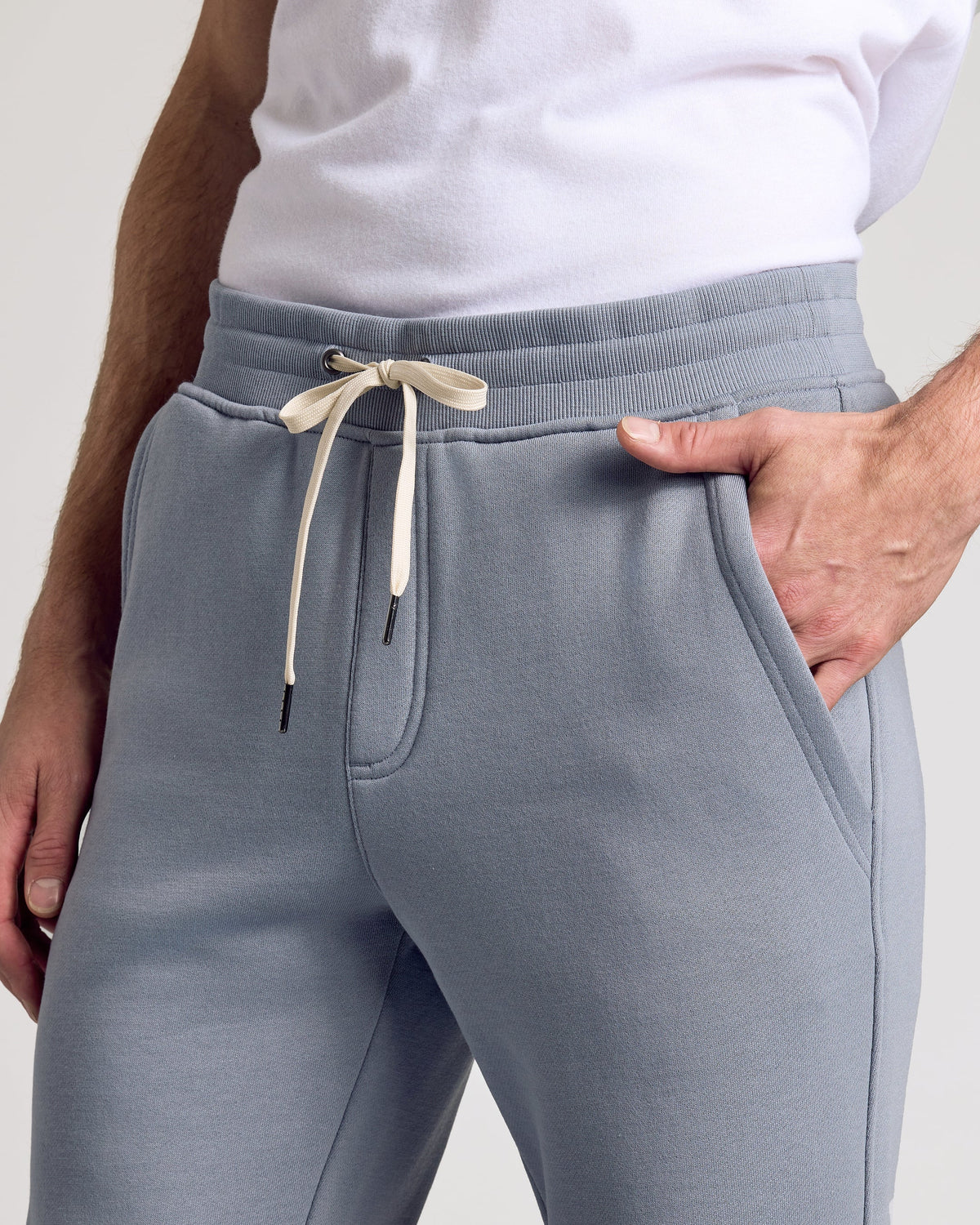 Dusty Blue Fleece French Terry Joggers
