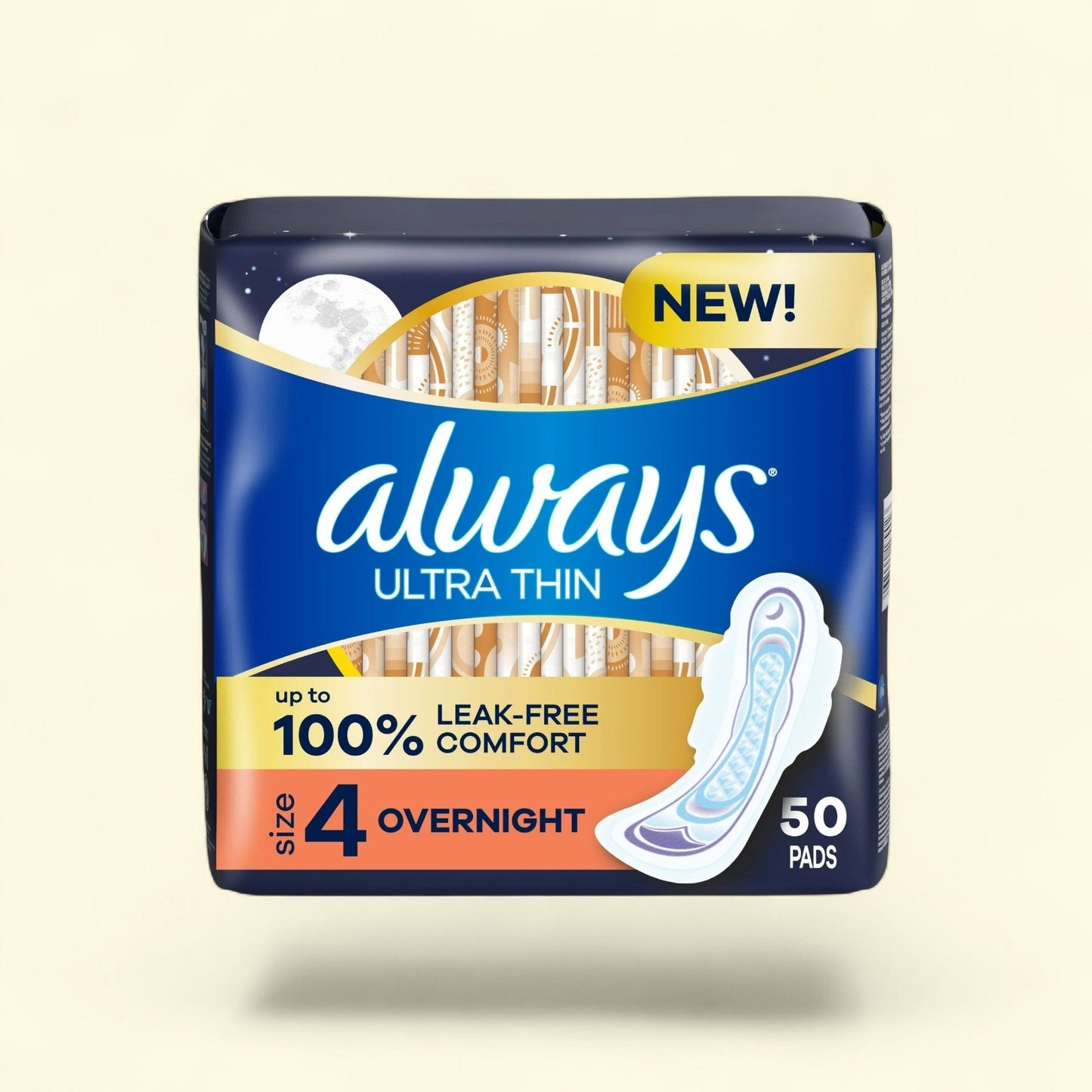 Always Ultra Thin Pads Size 4, 50 Ct
