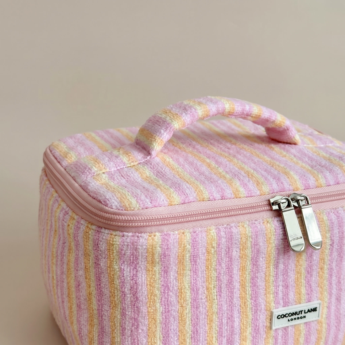Travel Towel Vanity Case - Pastel Stripes