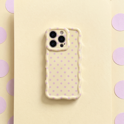 Wavy Phone Case - Butter Blush Polka Dot