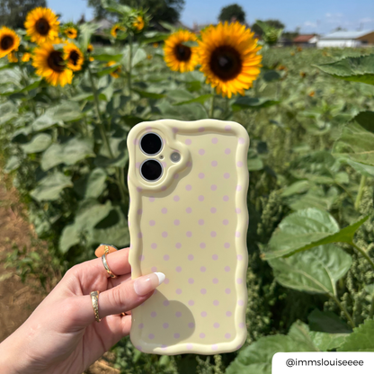 Wavy Phone Case - Butter Blush Polka Dot