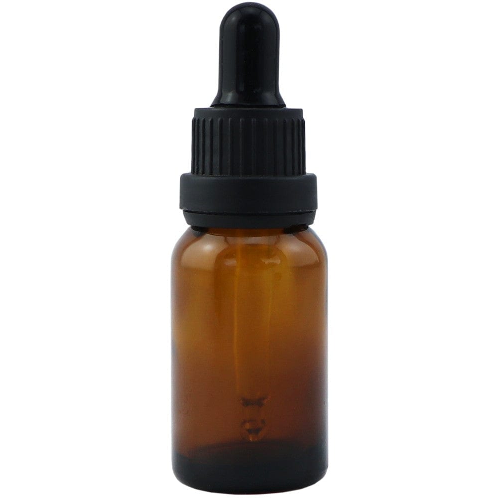 Amber Glass Bottle with Black Dropper - 15ml