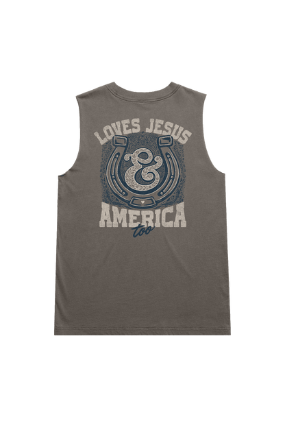 America Too - Women's Muscle Tank Top