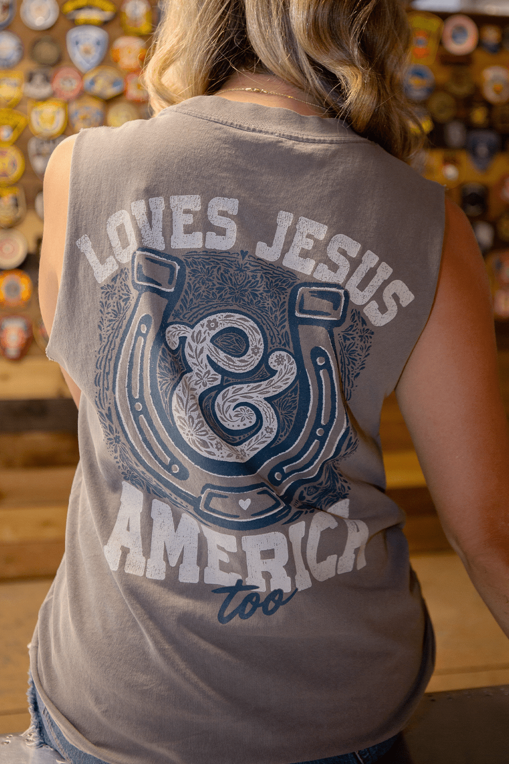 America Too - Women's Muscle Tank Top