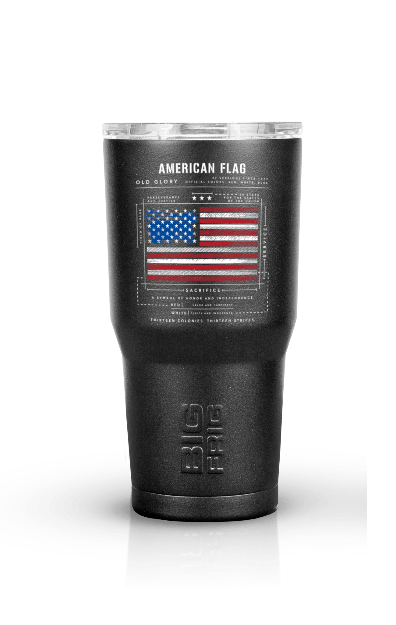 American Flag Schematic- Big Frig Tumbler