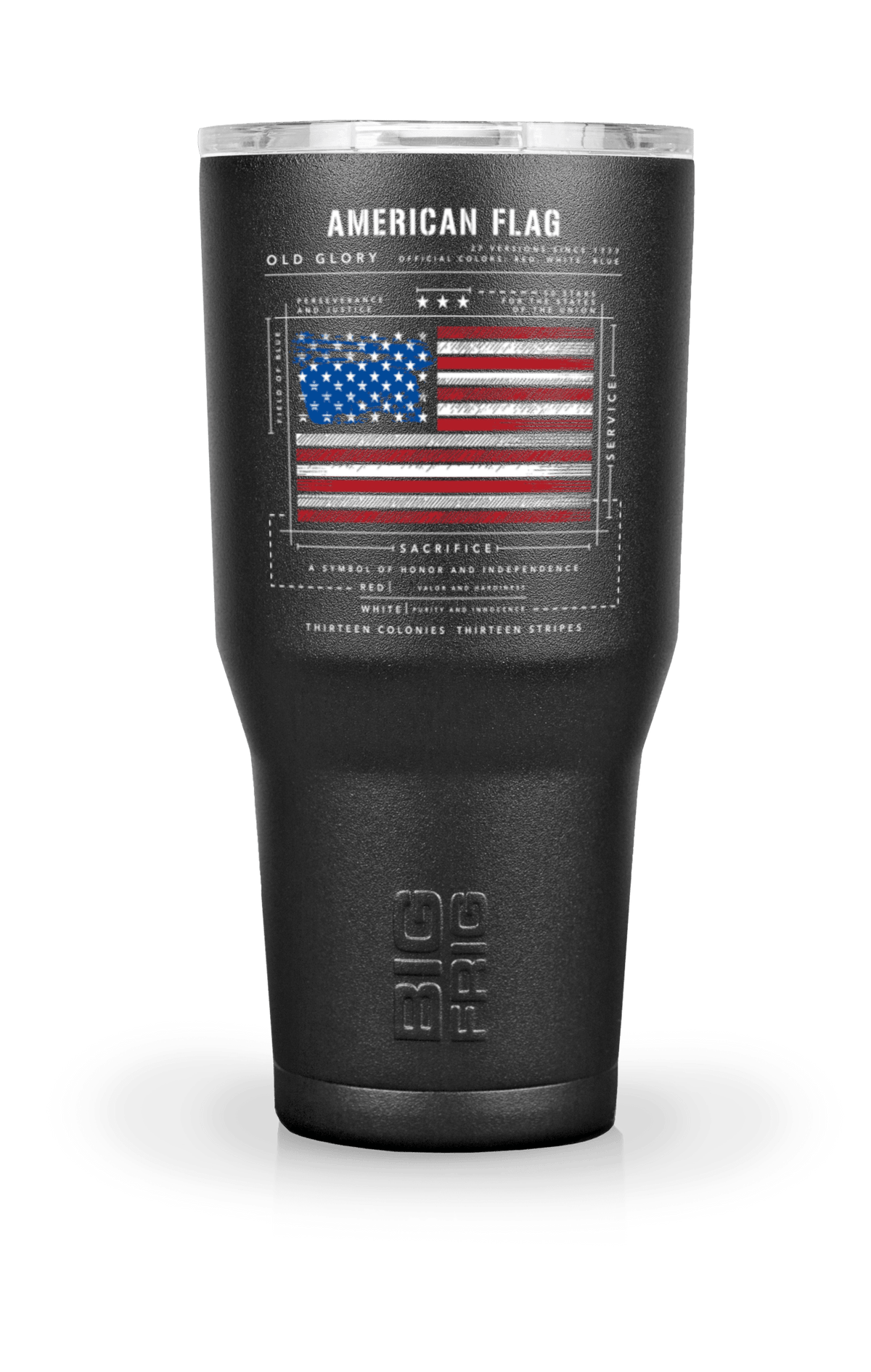 American Flag Schematic- Big Frig Tumbler