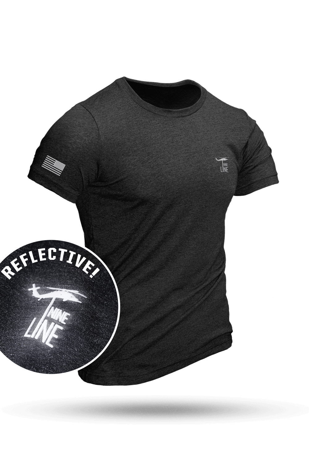 Reflective Dropline Logo with Flag - T-Shirt