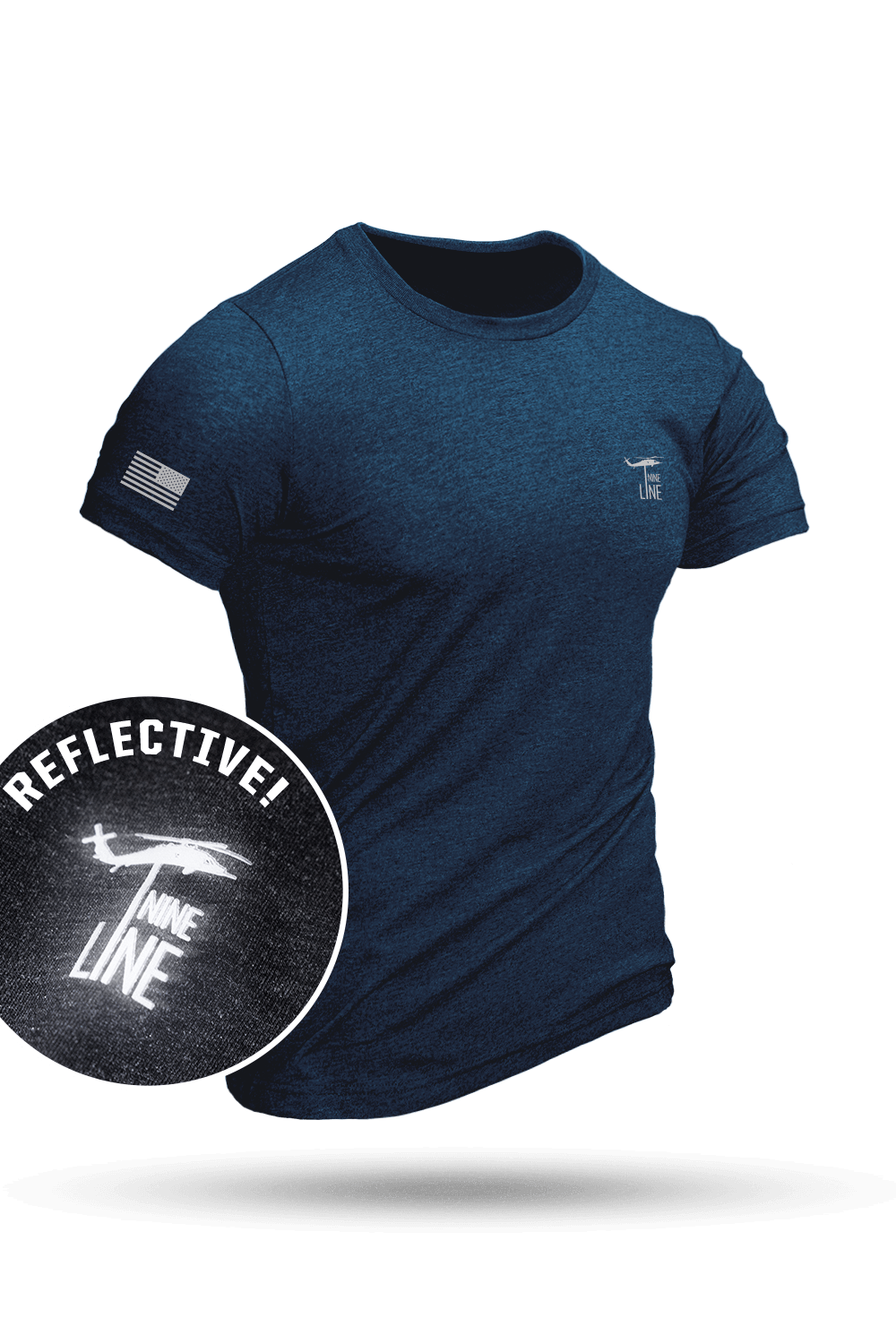 Reflective Dropline Logo with Flag - T-Shirt
