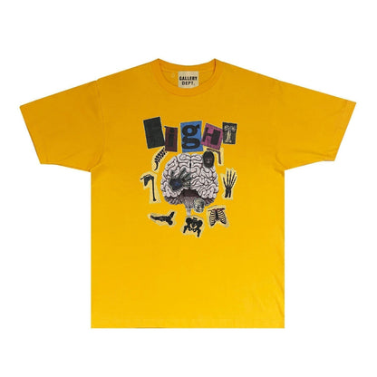 Gallery Dept T Shirt Retro Printed Loose Short-Sleeved Shirt