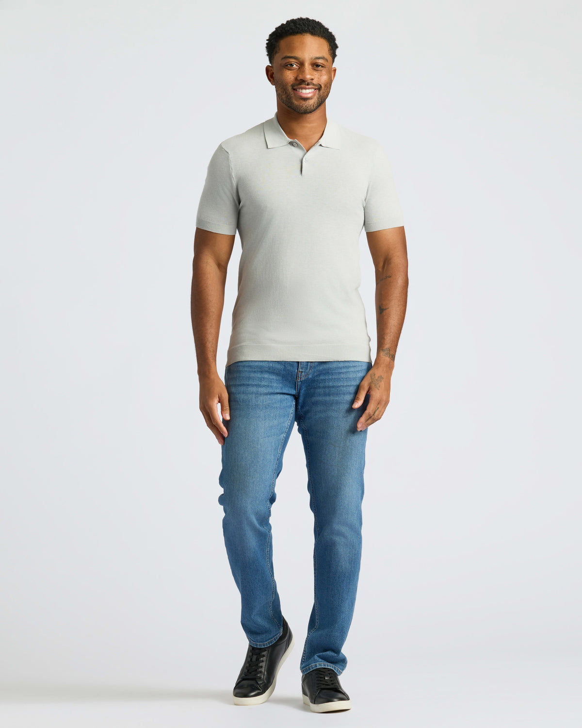 Heather Gray Dressy Polo