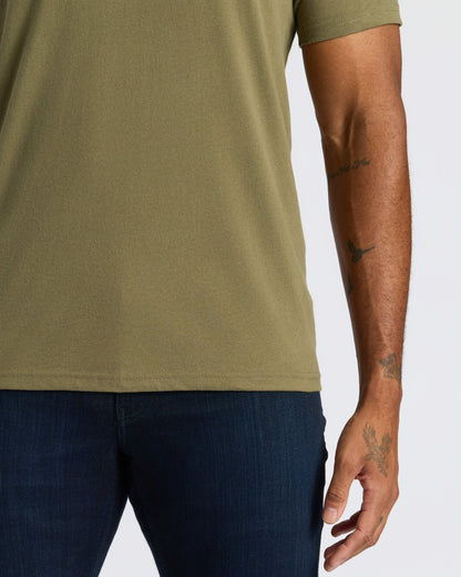 Military Green Classic V-Neck