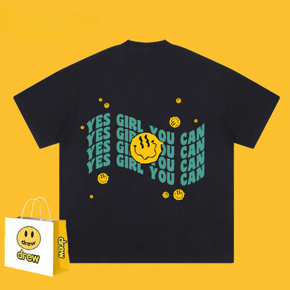 Drew T-shirts Printed Short Sleeve Loose round Neck