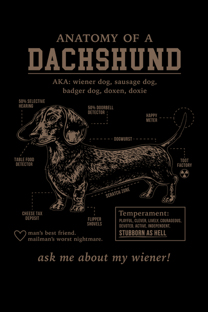 Dachshund Schematic - T-Shirt