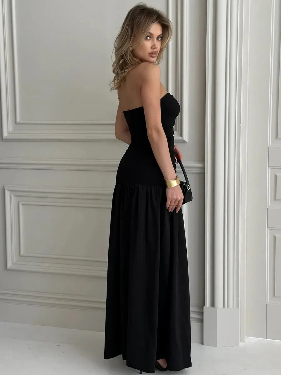 Donna Hollow Out Cinched Elegant Dress