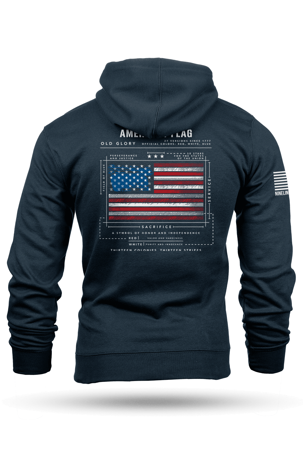 American Flag Schematic - Hoodie