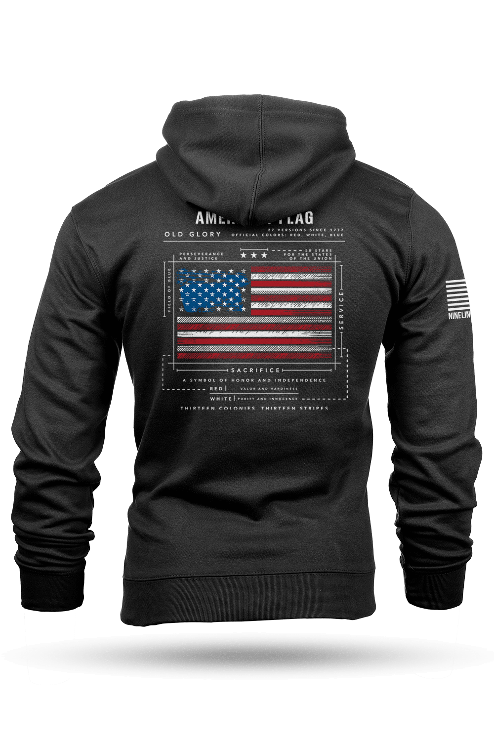 American Flag Schematic - Hoodie