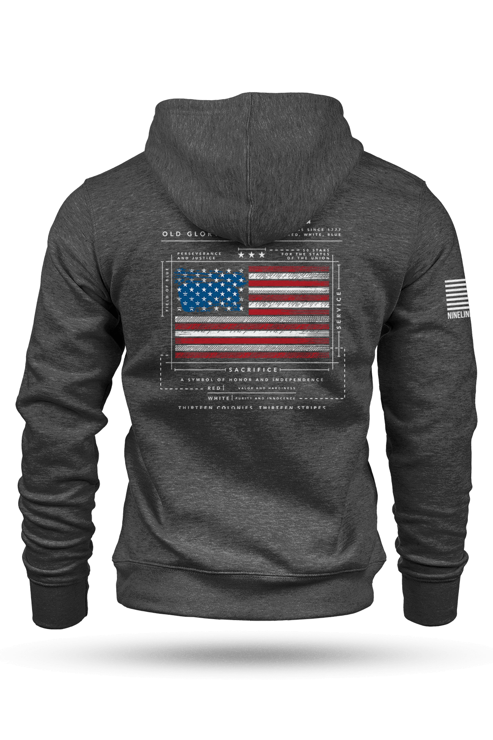 American Flag Schematic - Hoodie
