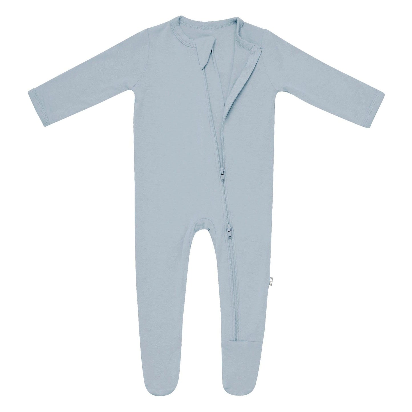 Zippered Footie in Fog
