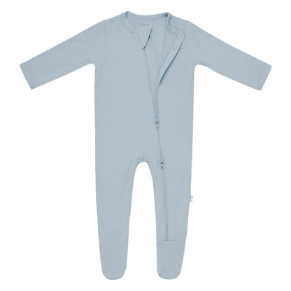 Zippered Footie in Fog