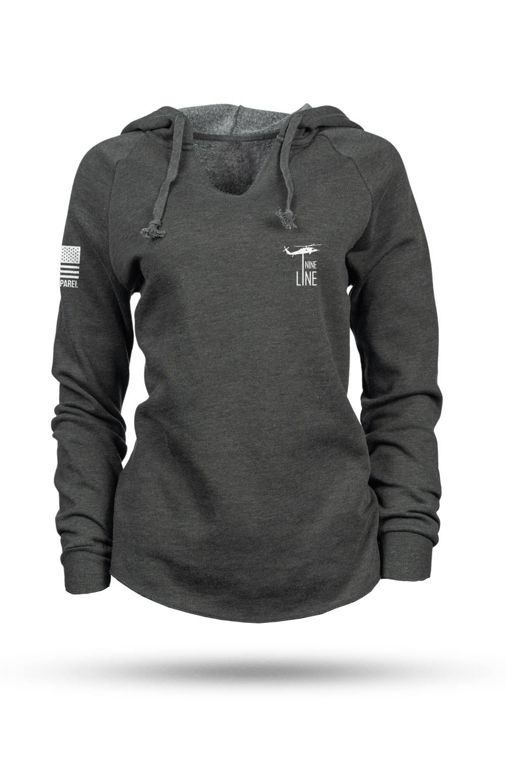 America - Lightweight Women's V-Neck Hoodie