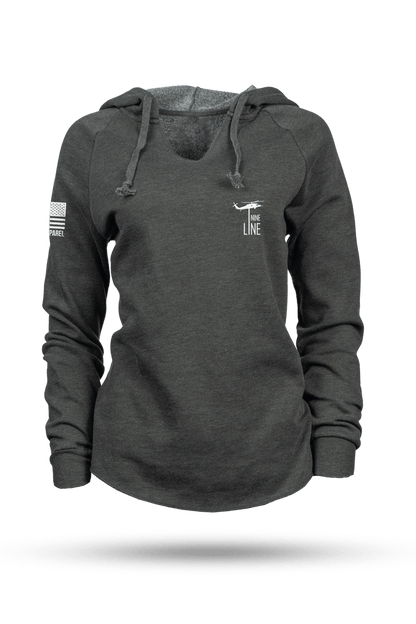 America - Lightweight Women's V-Neck Hoodie