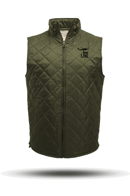 Men's Diamond Quilted Vest with Dropline Logo
