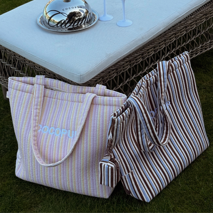 Pastel Stripes Tote Bag by Cocopup