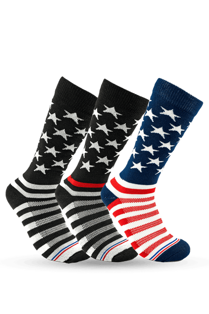 Patriotic TRL 3-Pack Bundle Crew Socks