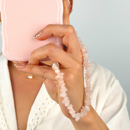 Crystal Phone Strap - Rose Quartz