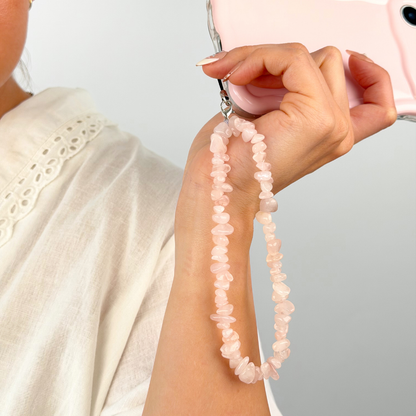 Crystal Phone Strap - Rose Quartz