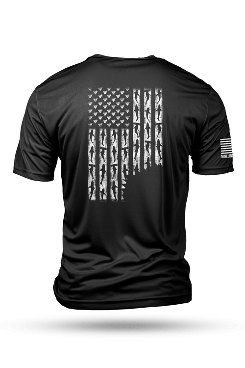 Shark Flag - Moisture Wicking T-Shirt