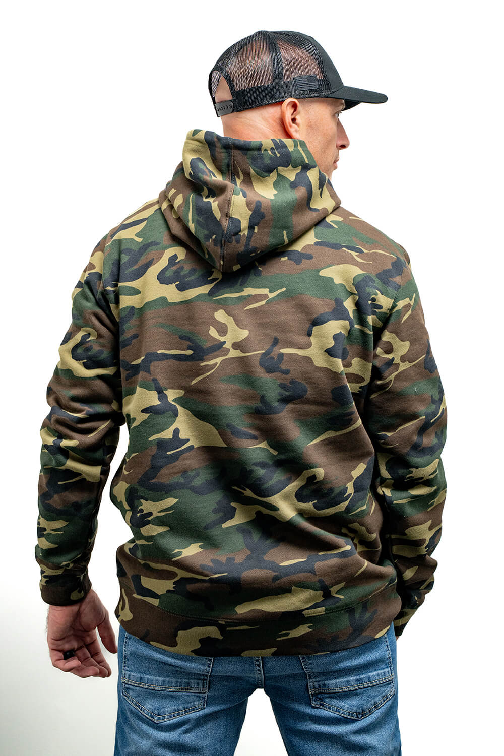 Silicone Dropline Logo - Camo Hoodie