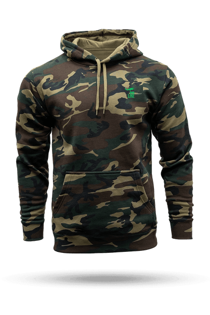 Silicone Dropline Logo - Camo Hoodie