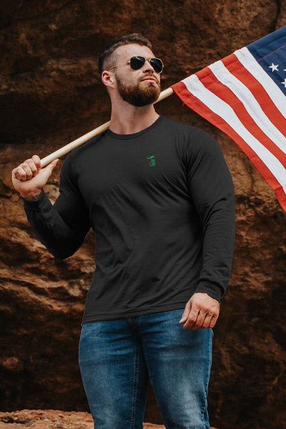 Silicone Dropline Logo - Long-Sleeve T-Shirt (Night Vision Edition)
