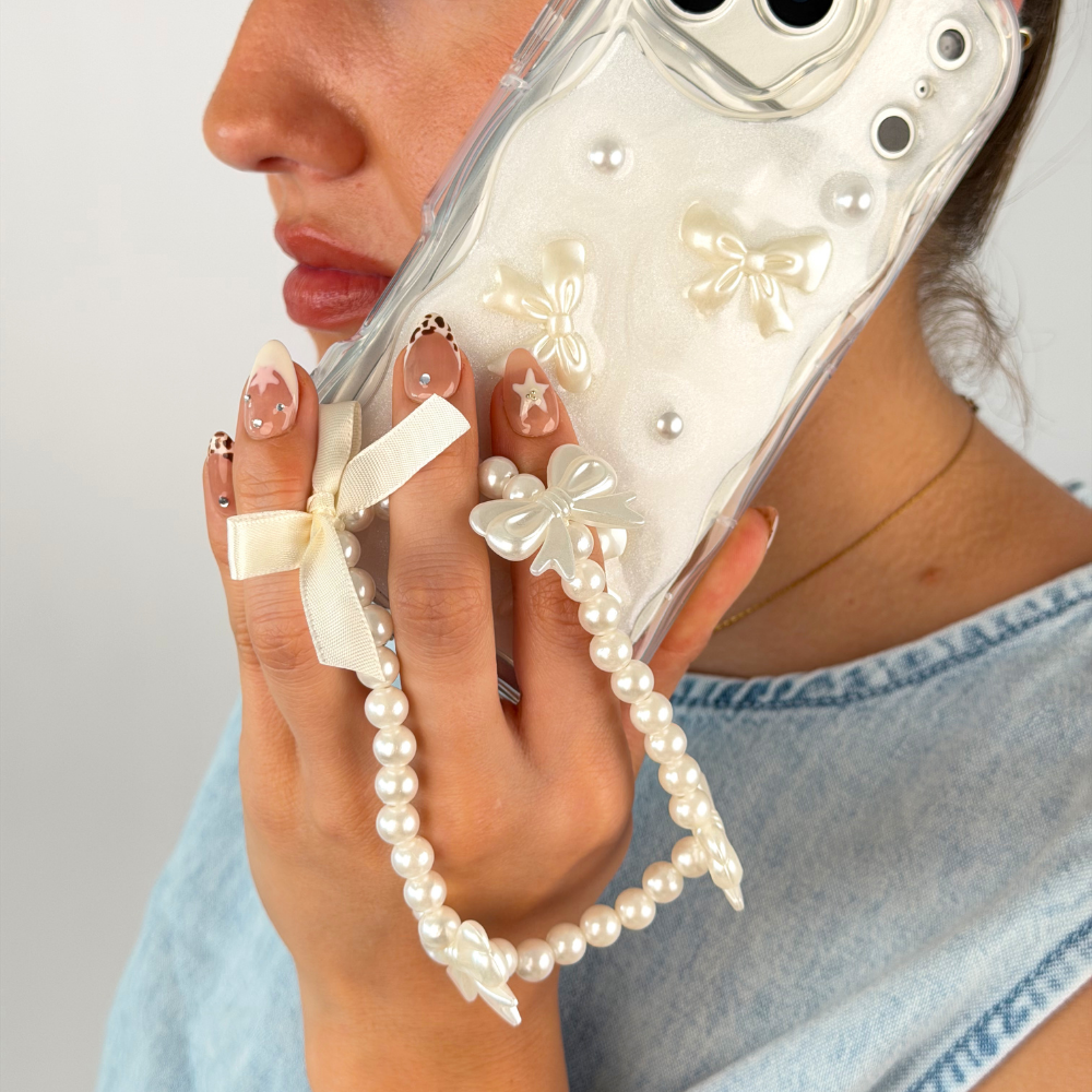 Beaded Phone Strap - Soft Girl Coquette