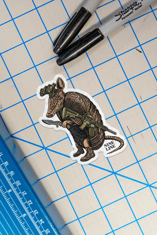 "Armed"adillo - Sticker