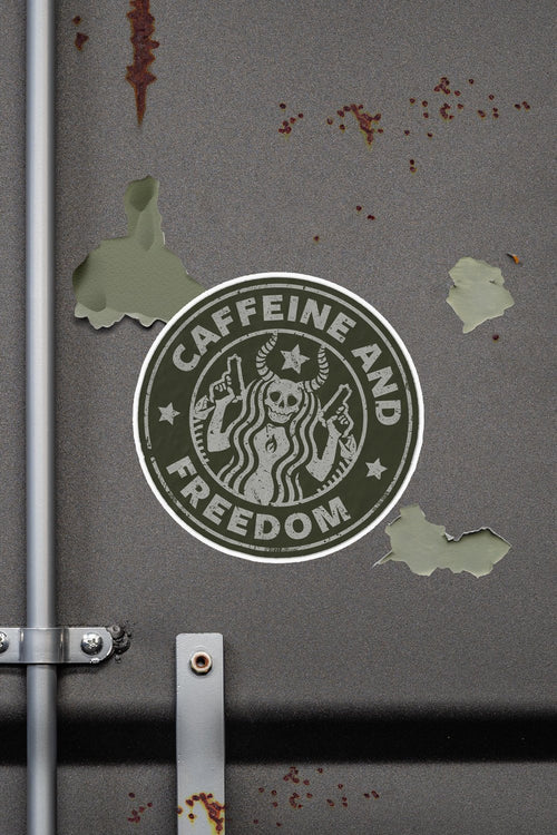 Caffeine & Freedom - Sticker