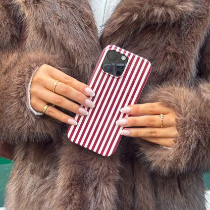 Tough MagSafe® Phone Case - Cherry Red Stripes