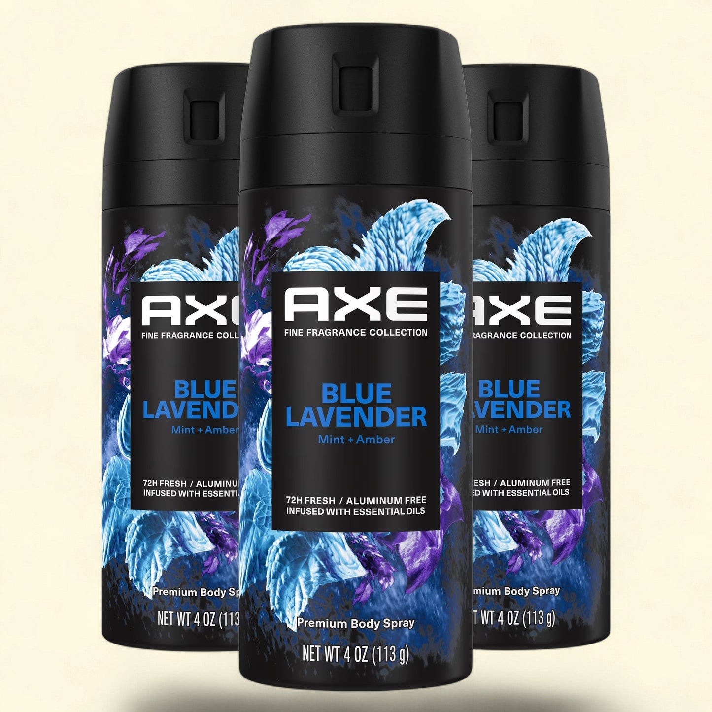 AXE Premium Deodorant Body Spray, Blue Lavender, 4 oz., 3 pk.