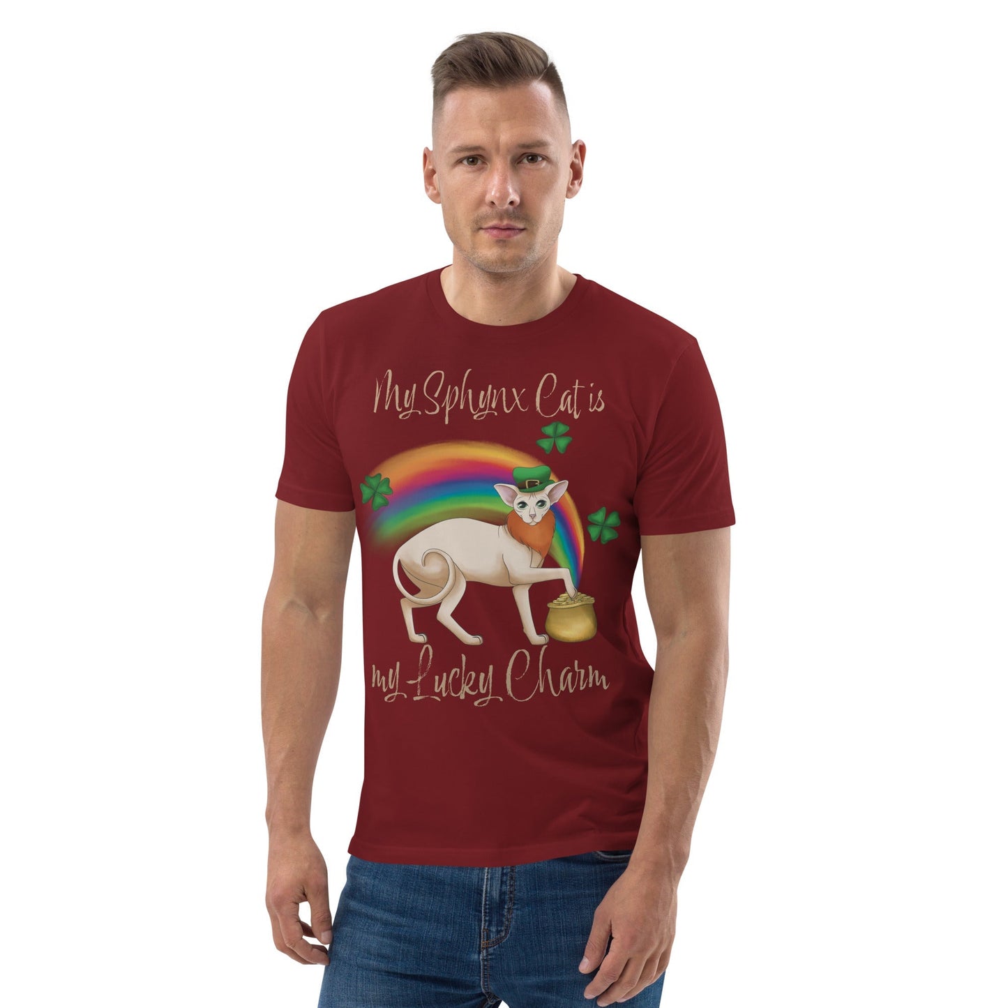 "MY SPHYNX IS MY LUCKY CHARM" UNISEX ECO TEE