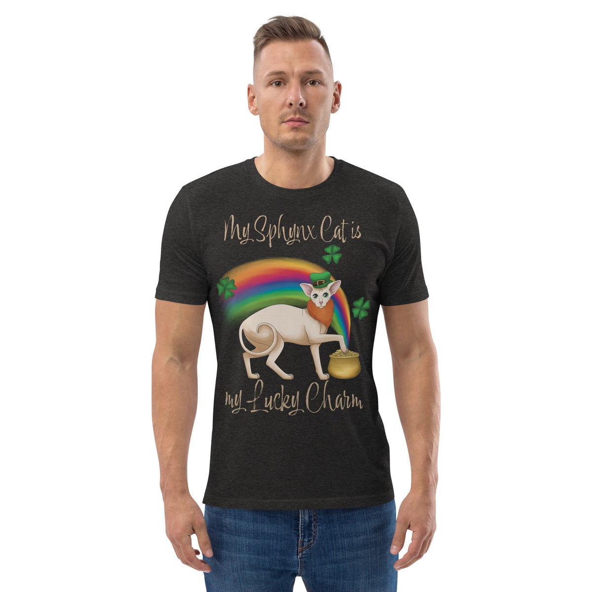 "MY SPHYNX IS MY LUCKY CHARM" UNISEX ECO TEE