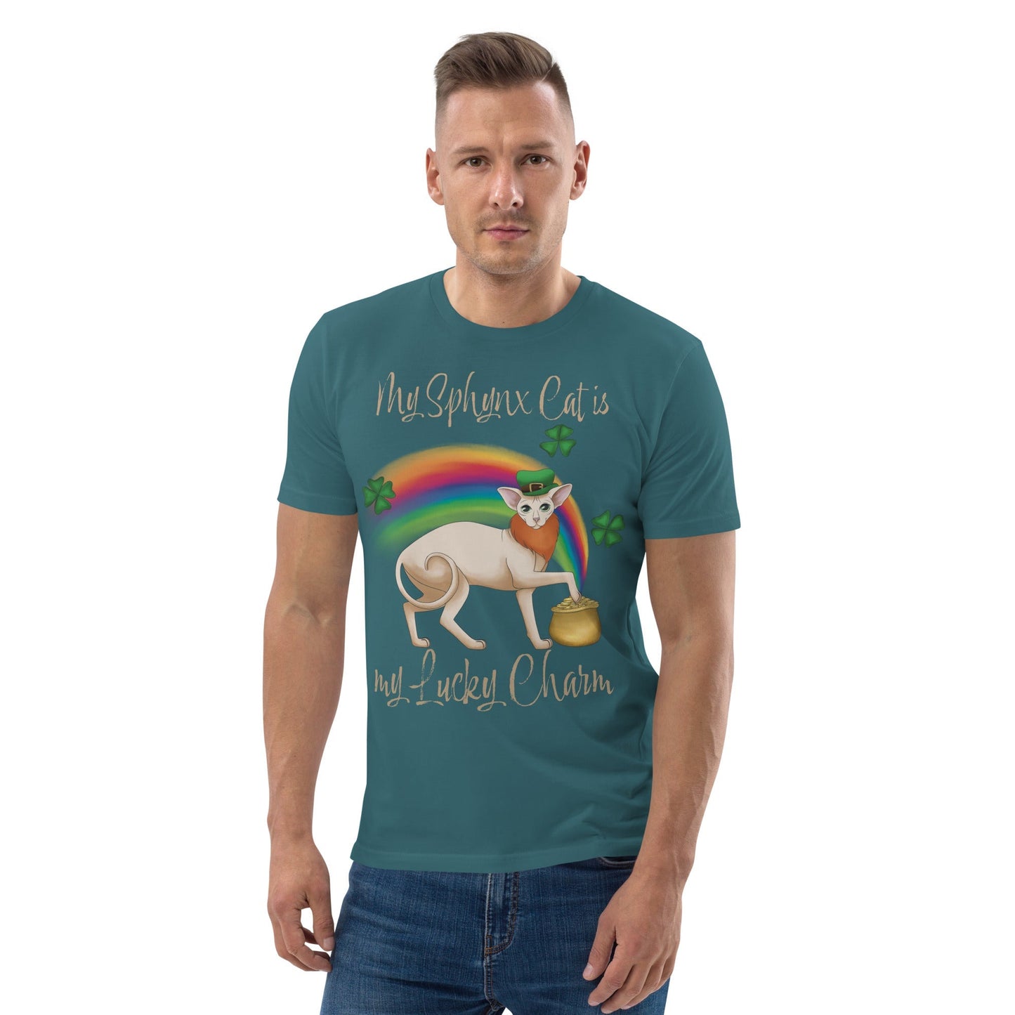 "MY SPHYNX IS MY LUCKY CHARM" UNISEX ECO TEE