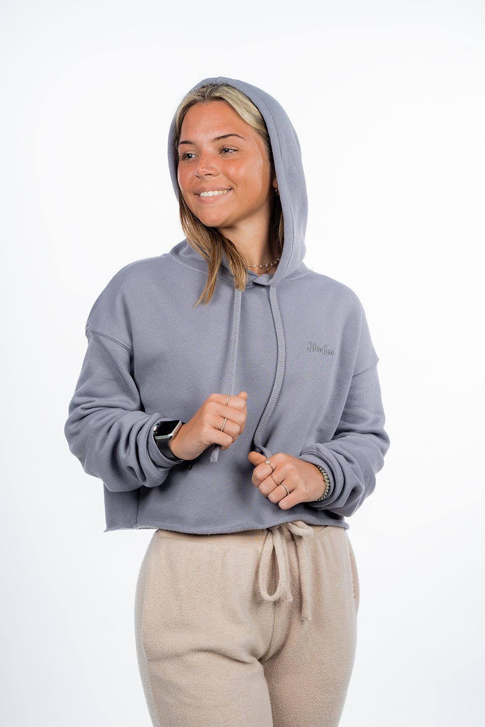 Women's Cropped Fleece Hoodie