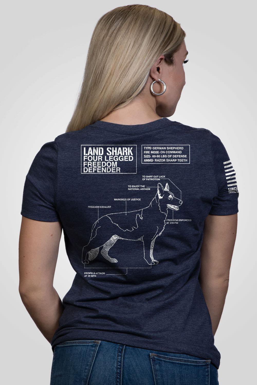 Land Shark - Women's Relaxed Fit V-Neck Shirt