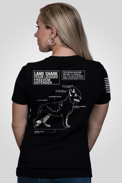 Land Shark - Women's Relaxed Fit V-Neck Shirt